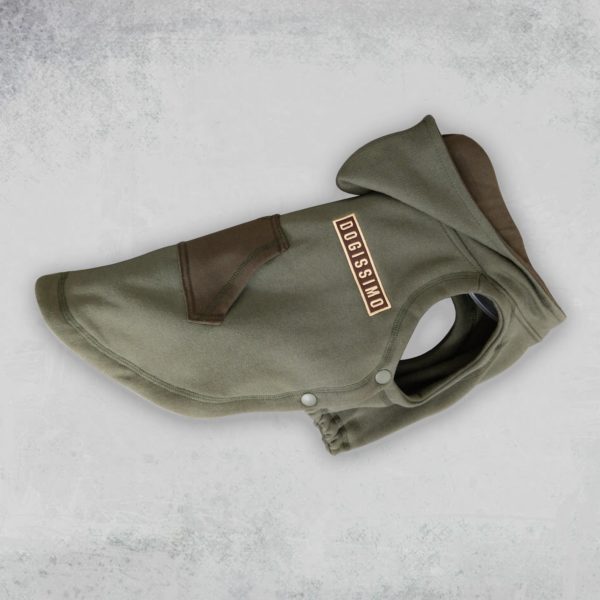 Dogissimo Military Hooded Sweatshirt for Bulldogs