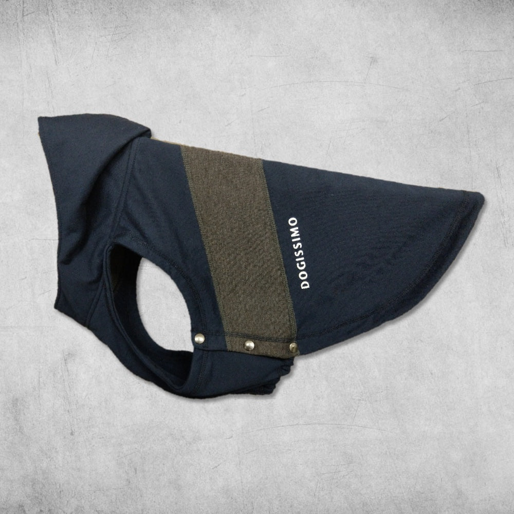 Dogissimo Navy / Grey Chevron Bulldog Hoodie