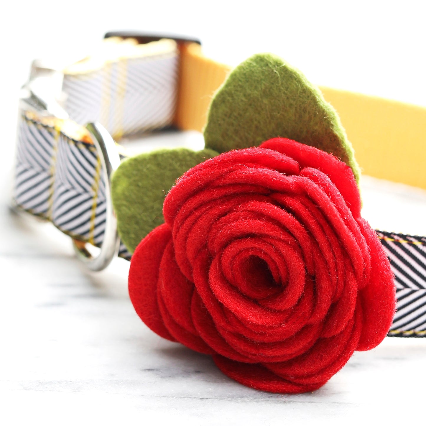 Dog Collar Rose Flower