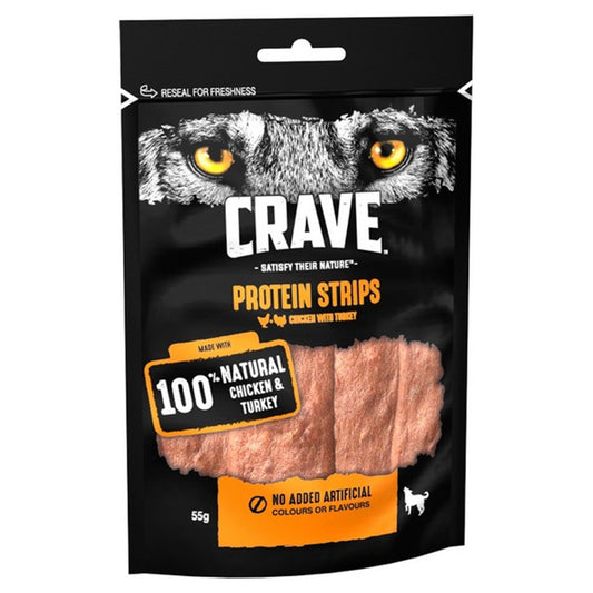 Crave Protein Strips with Turkey and Chicken