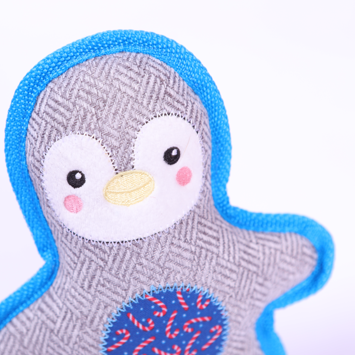 Tweed Penguin Plush Dog Toy
