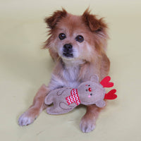 Tweed Reindeer Dog Toy for small dogs