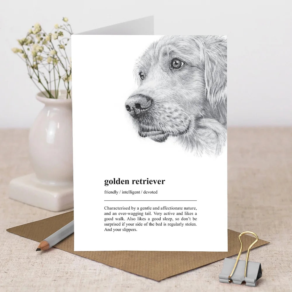 Golden Retriever Funny Dog Breed Card