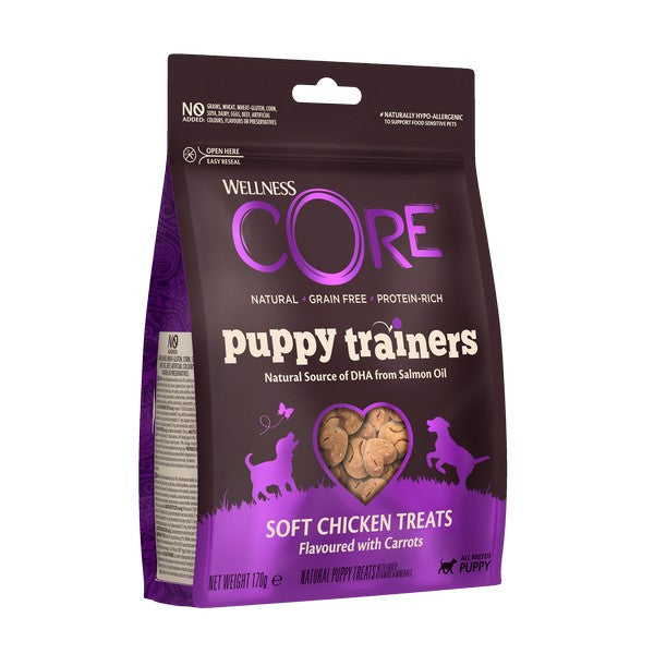 Wellness CORE Dog Treats Puppies Puppy Trainers Chicken with Carrots