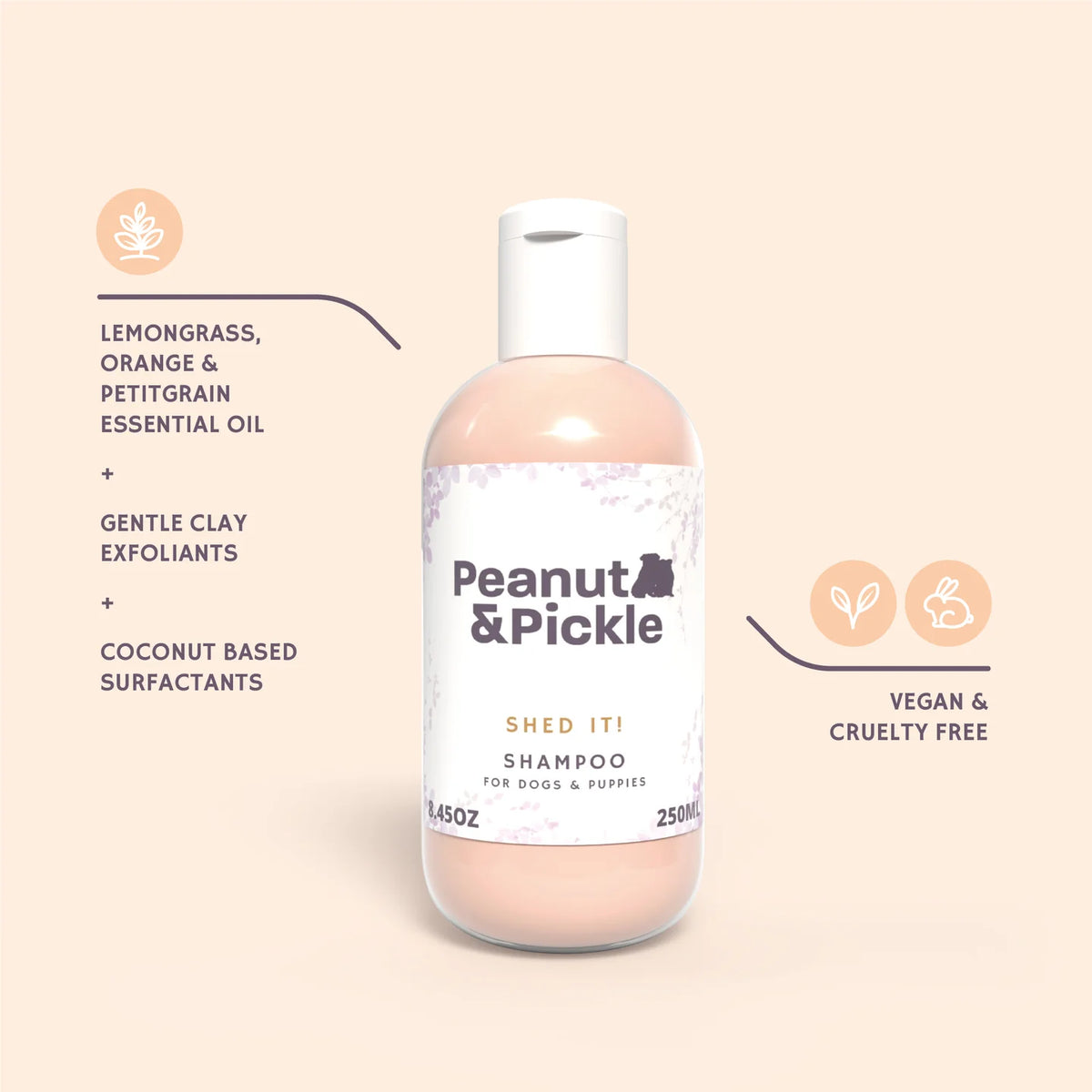 Peanut & Pickle Shed It Dog & Puppy Shampoo