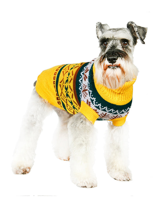 Urban Pup Yellow Fair Isle Vintage Jumper