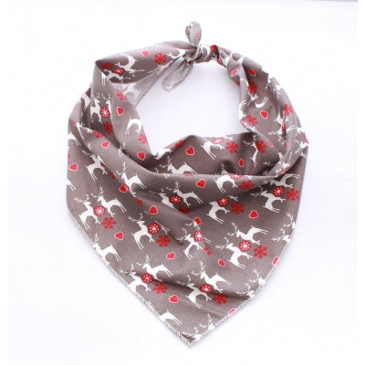 Grey Reindeer Christmas Bandana