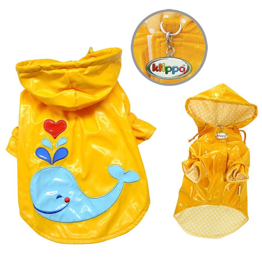 Splashing Whale Raincoat With Cotton Lining