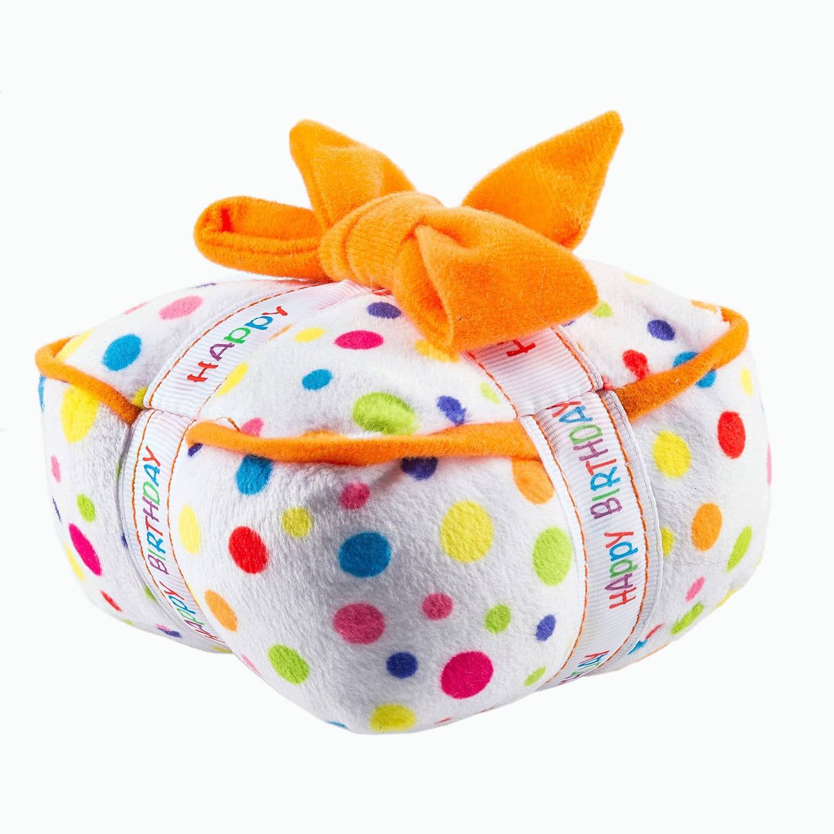 Happy Birthday Gift Box Squeaker Dog Toy