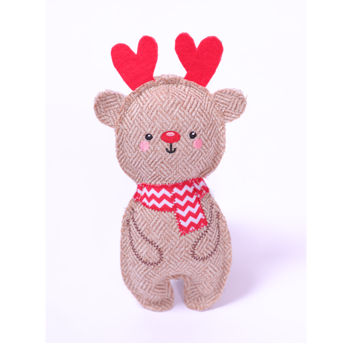 Tweed Reindeer Dog Toy for small dogs