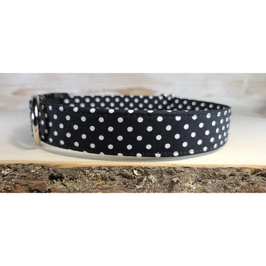 Black Polka Dot Dog Collar
