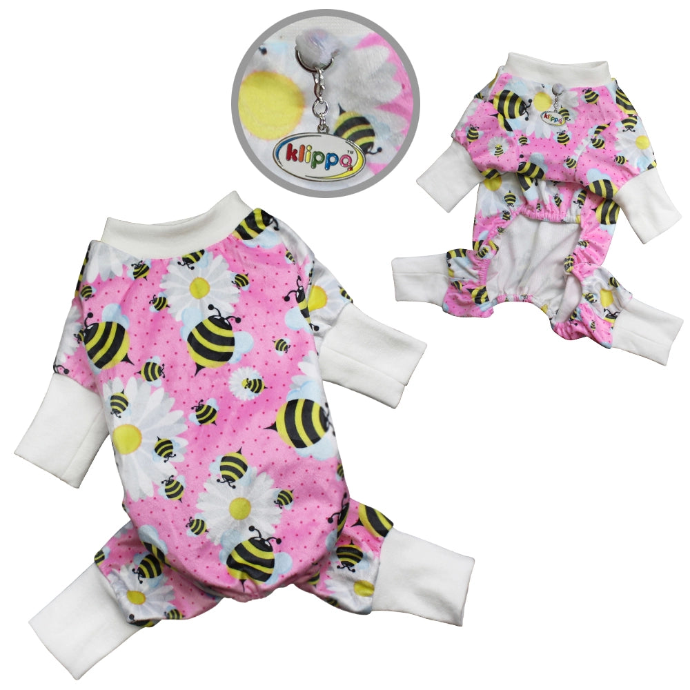 Ultra Soft Plush Minky Bumblebee and Flower Pajamas