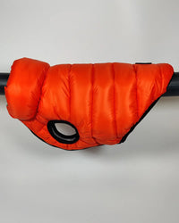 Orange Puffer Reversible Dog Jacket