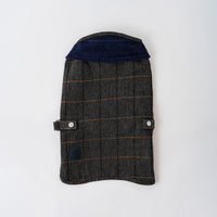 Hugo & Hudson Grey & Navy Checked Tweed Dog Coat Jacket