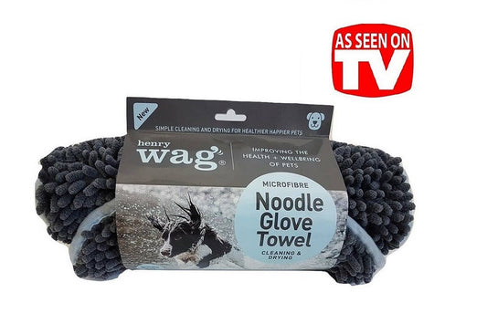Henry Wag Noodle Glove Dog Drying Towel 80 X 35CM