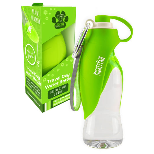Travel Dog Water Bottle with Built-in Dispenser