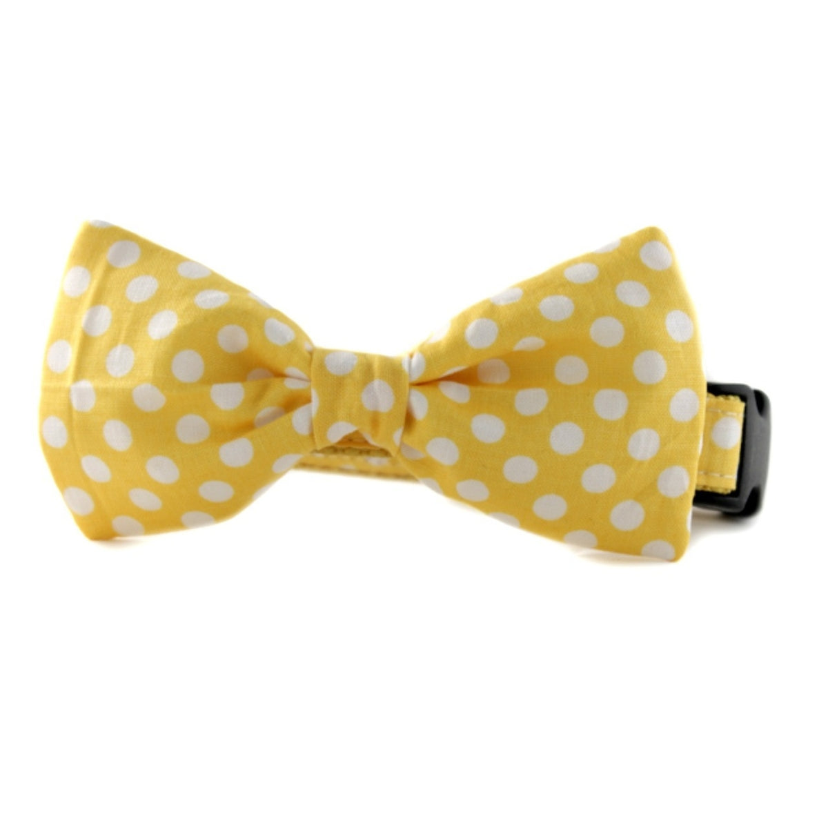 Lemon Dot Bow Tie Dog Collar Medium
