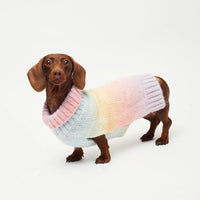 Pastel Rainbow Ombre Dog Sweater