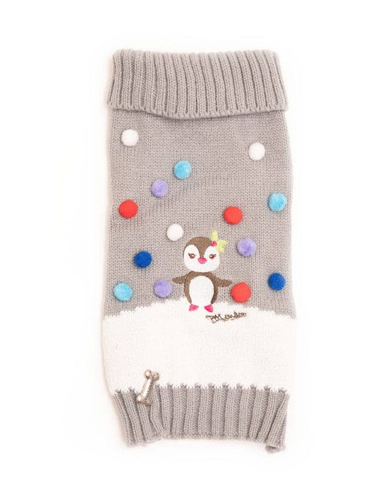Candy Pom Penguin Sweater