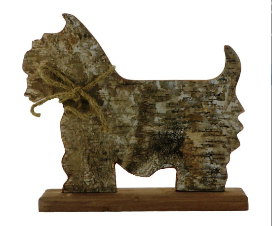 Silver Birch Wooden West Highland Terrier Silhouette