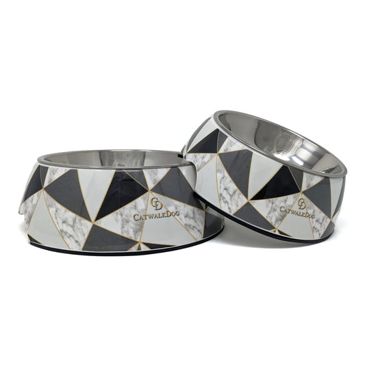 CatwalkDog GeoDeco 2 in 1 Dog Bowl