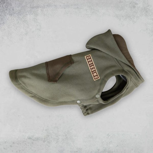 Dogissimo Military Hooded Sweatshirt for Bulldogs