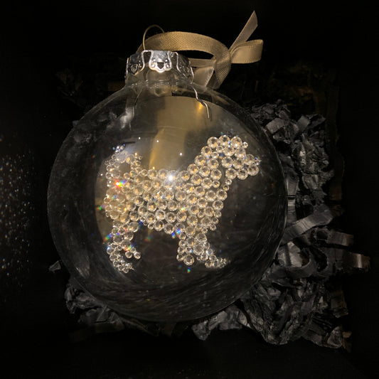 Dog Crafted Crystals Christmas Bauble