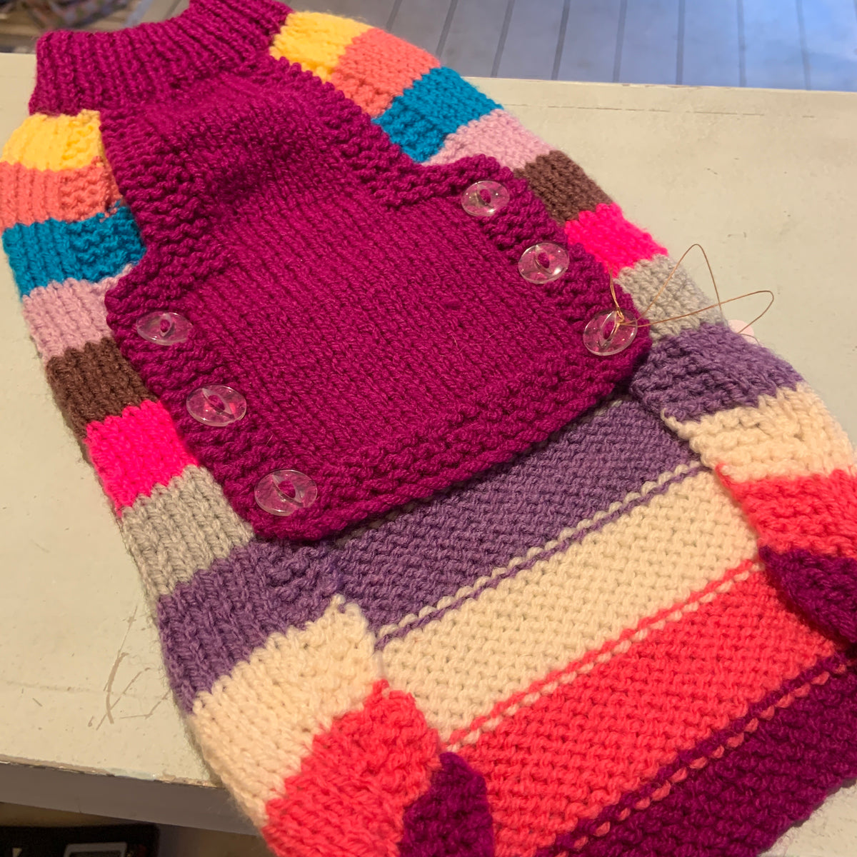 Striped Hand-Knitted Jumpers