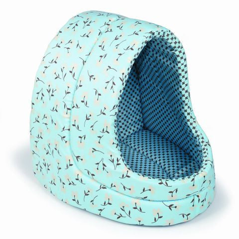 Moroccan Hooded Dog Bed Blue