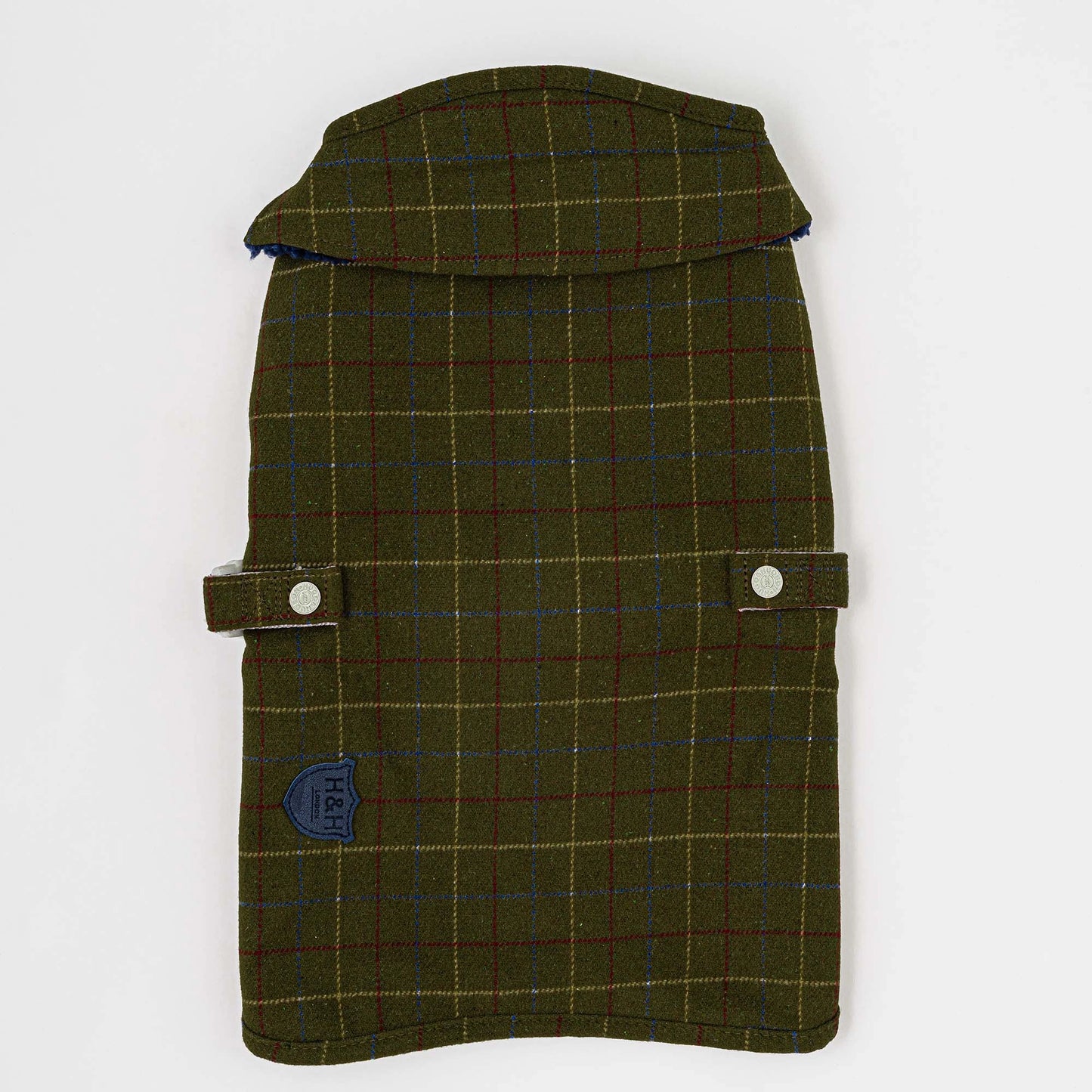 Dark Green Checked Tweed Dog Coat Jacket BellaJoJos
