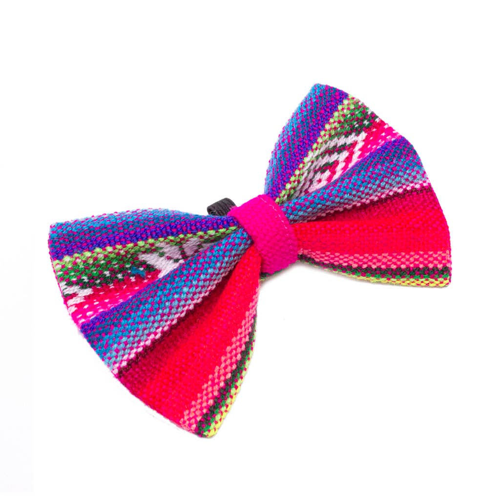 Inca Pink Dog Bow Tie