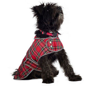Highland Red Tartan Dog Coat