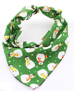 Green Snowman Christmas Bandana